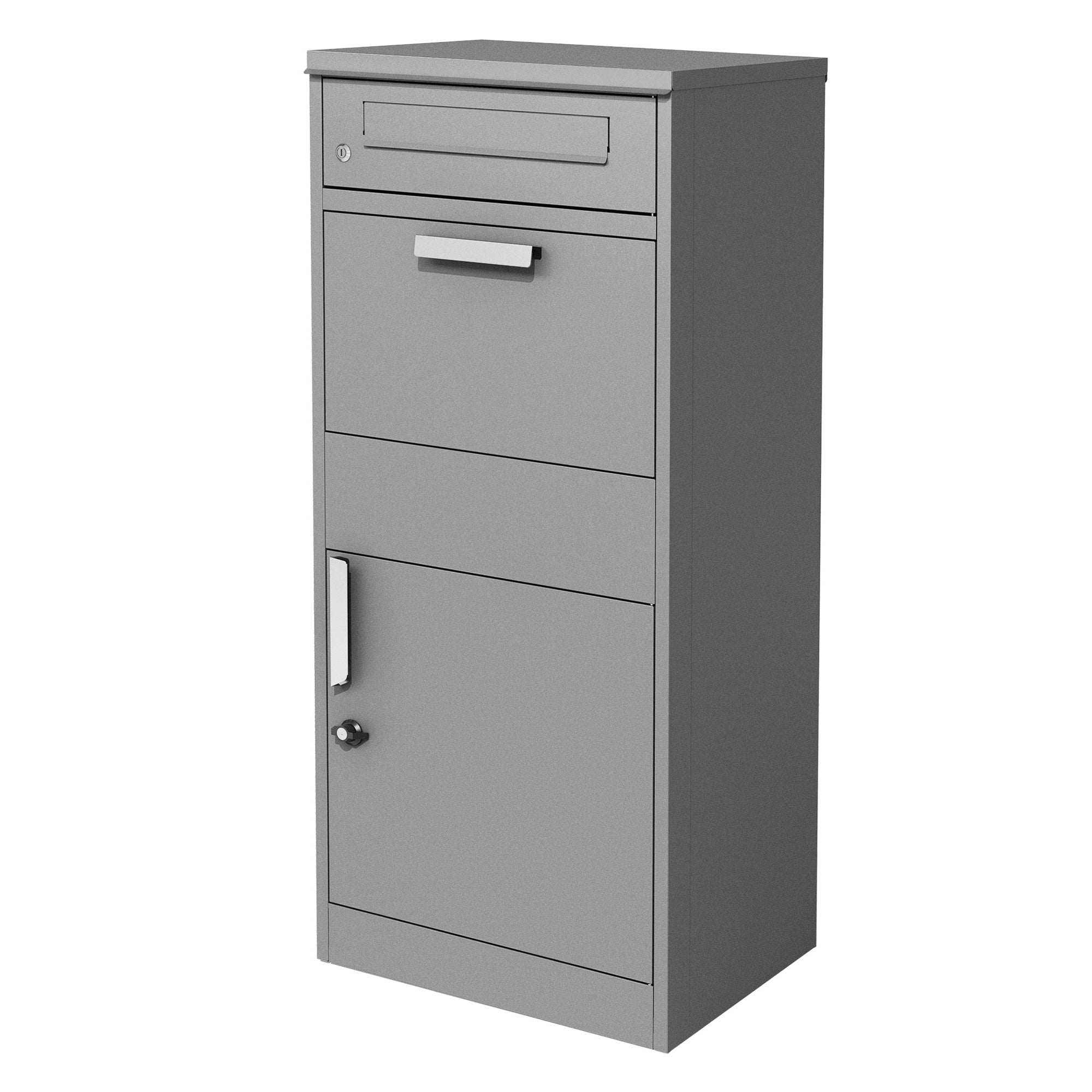 ECD Germany Bauen & Renovieren boîte aux lettres colis anthracite/chêne