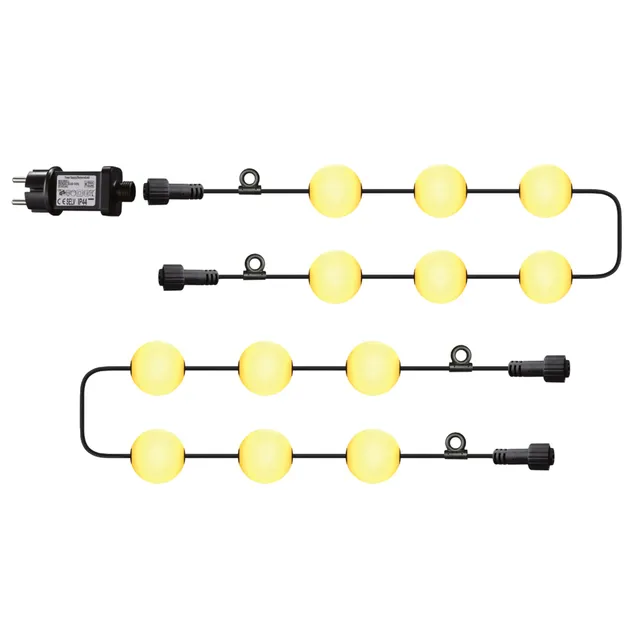 Red Deco Bolly Light guirlande 11m 12 boules blanc chaud
