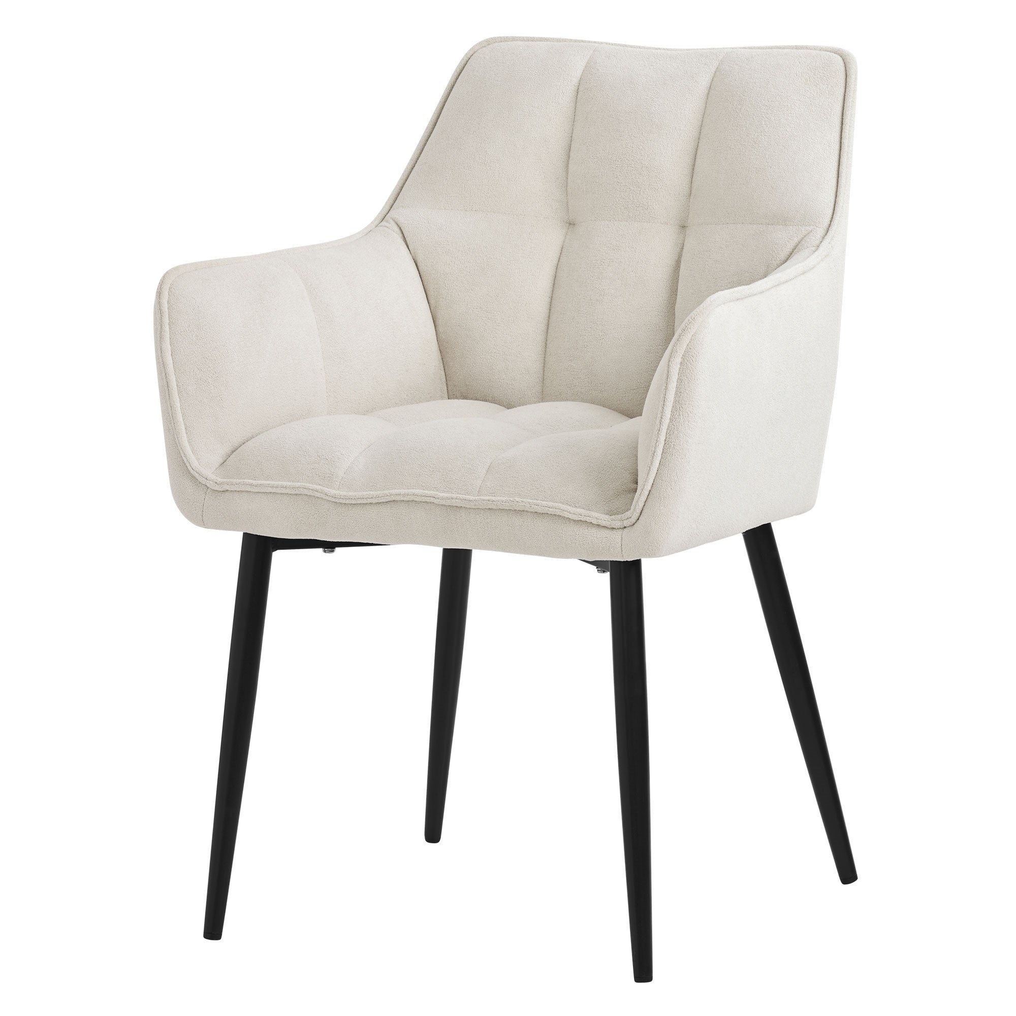 ECD Germany Meuble chaise salle à manger bouclé bleu lot de 2