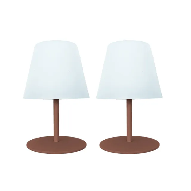Red Deco Twins lampe sans fil terracotta H16cm lot 2 LED