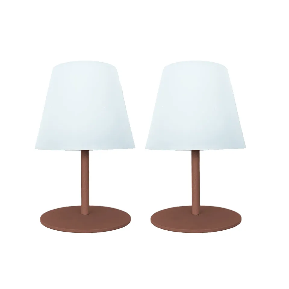 Red Deco Twins lampe sans fil terracotta H16cm lot 2 LED