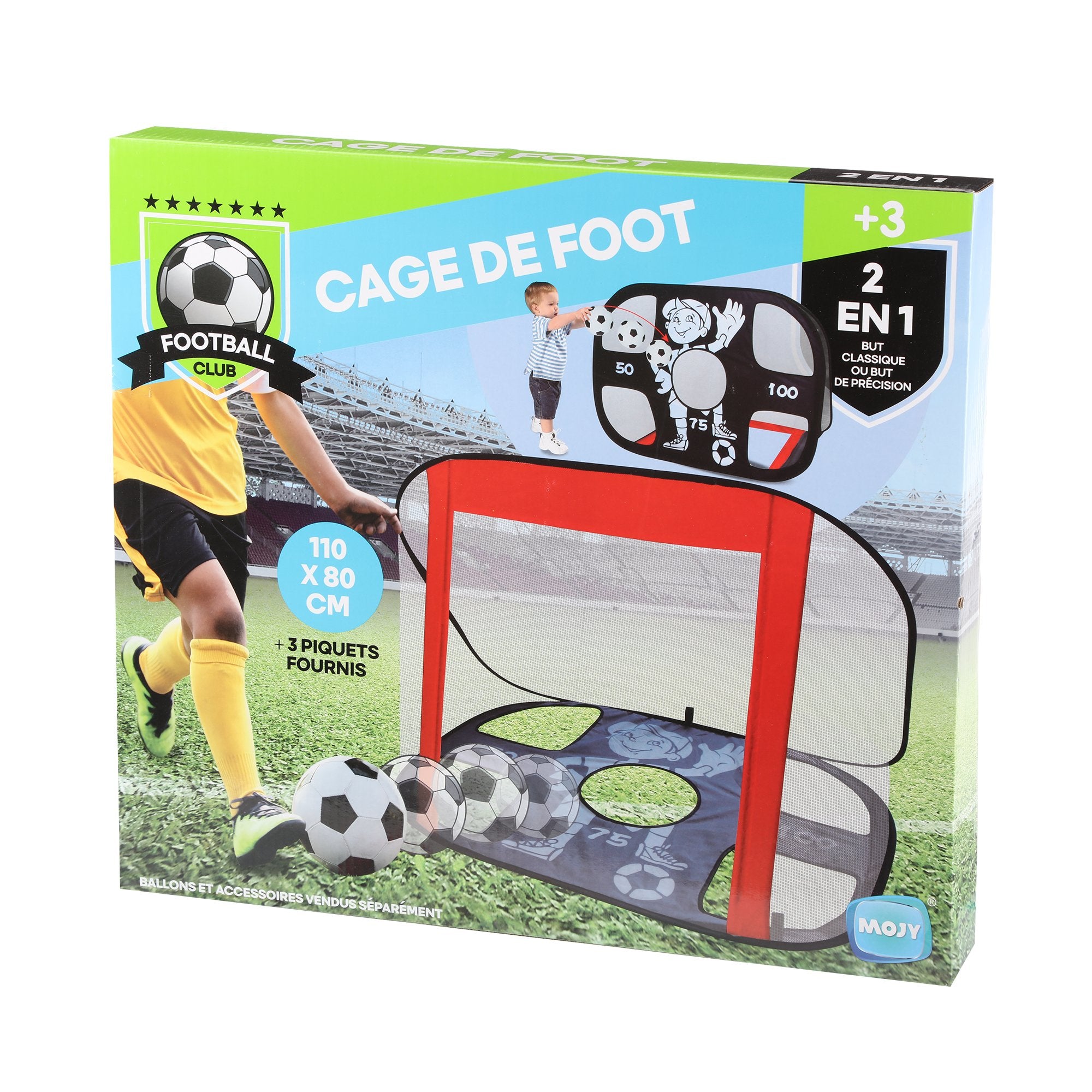 Stokomani Jeux Cage de Foot 2 en 1 But Classique et Précision