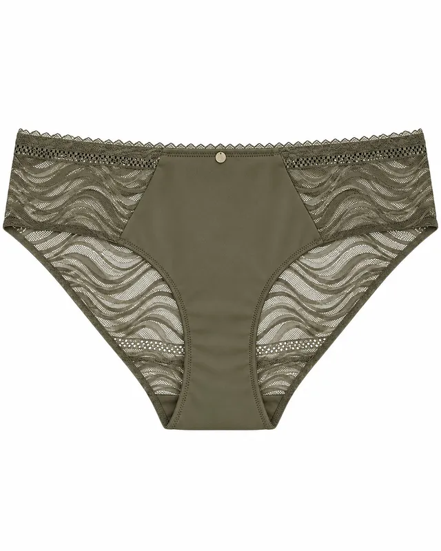 Stokomani Bella Diva culotte dentelle zébrée kaki