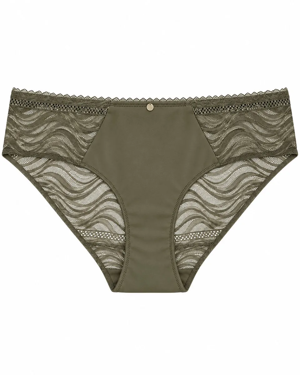 Stokomani Bella Diva culotte dentelle zébrée kaki