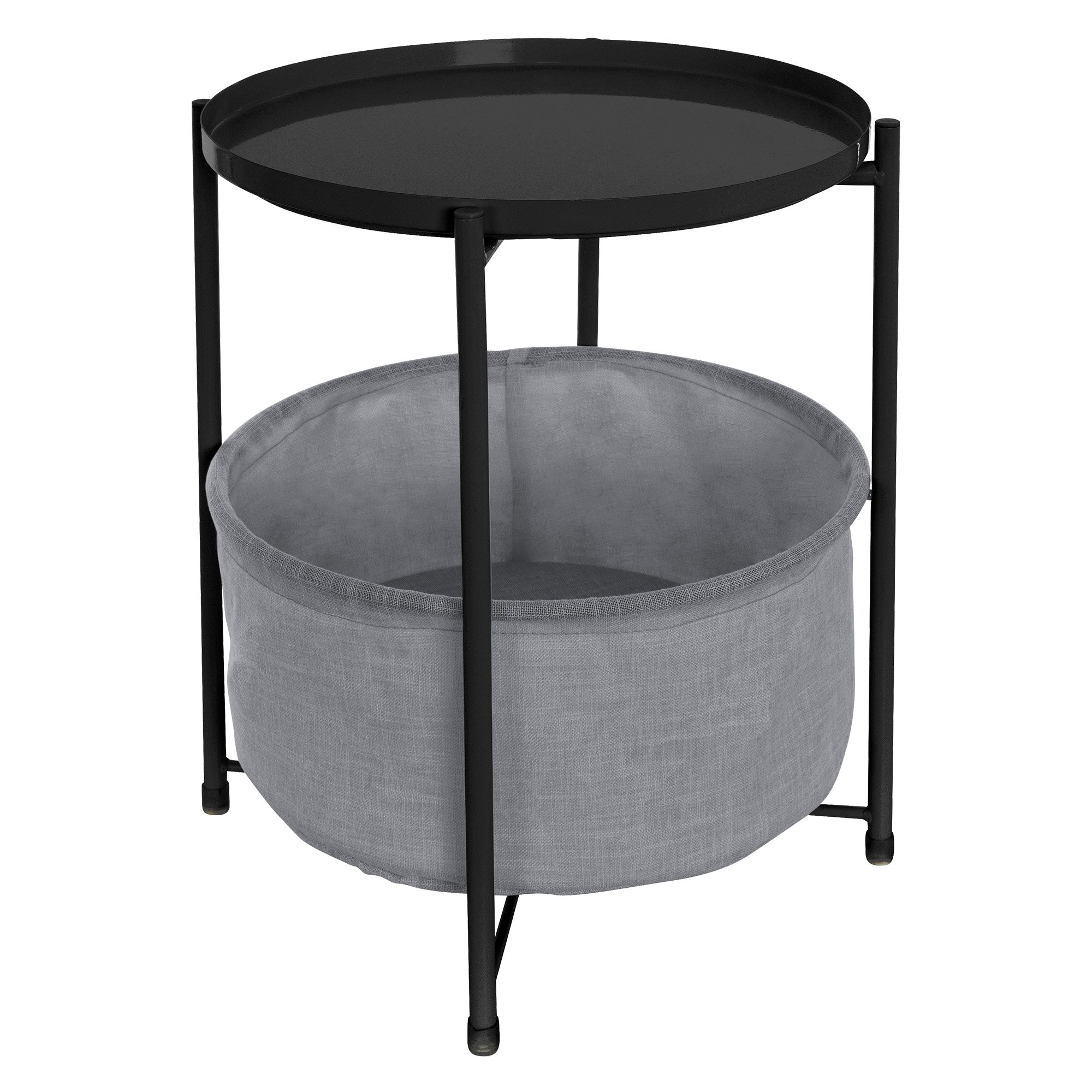 ECD Germany Möbel table d’appoint ronde grise 45,5 cm