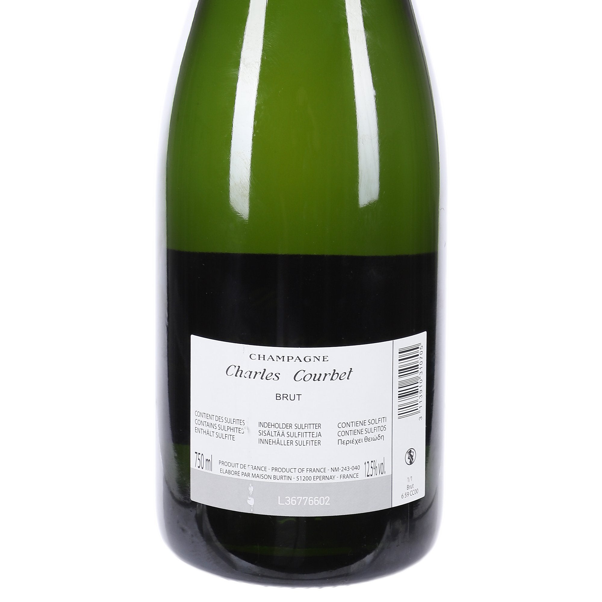 Charles Courbet champagne brut 12,5% bouteille fête