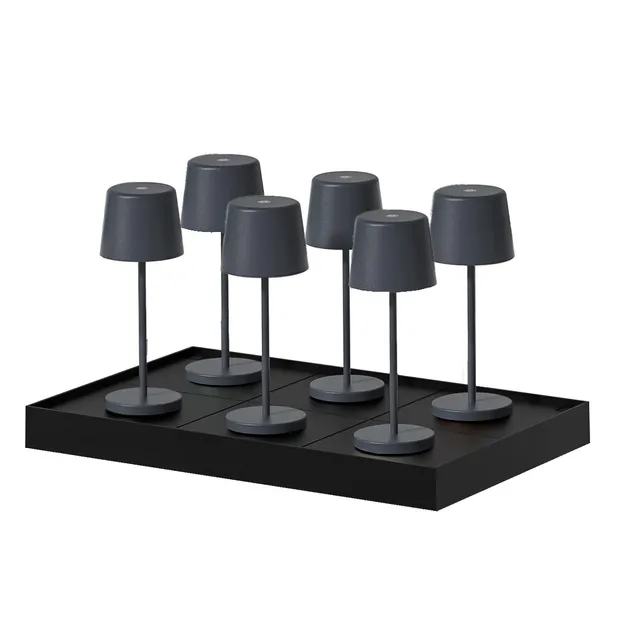 Red Deco Kelly Mini Rock lot 6 lampe table sans fil blanc