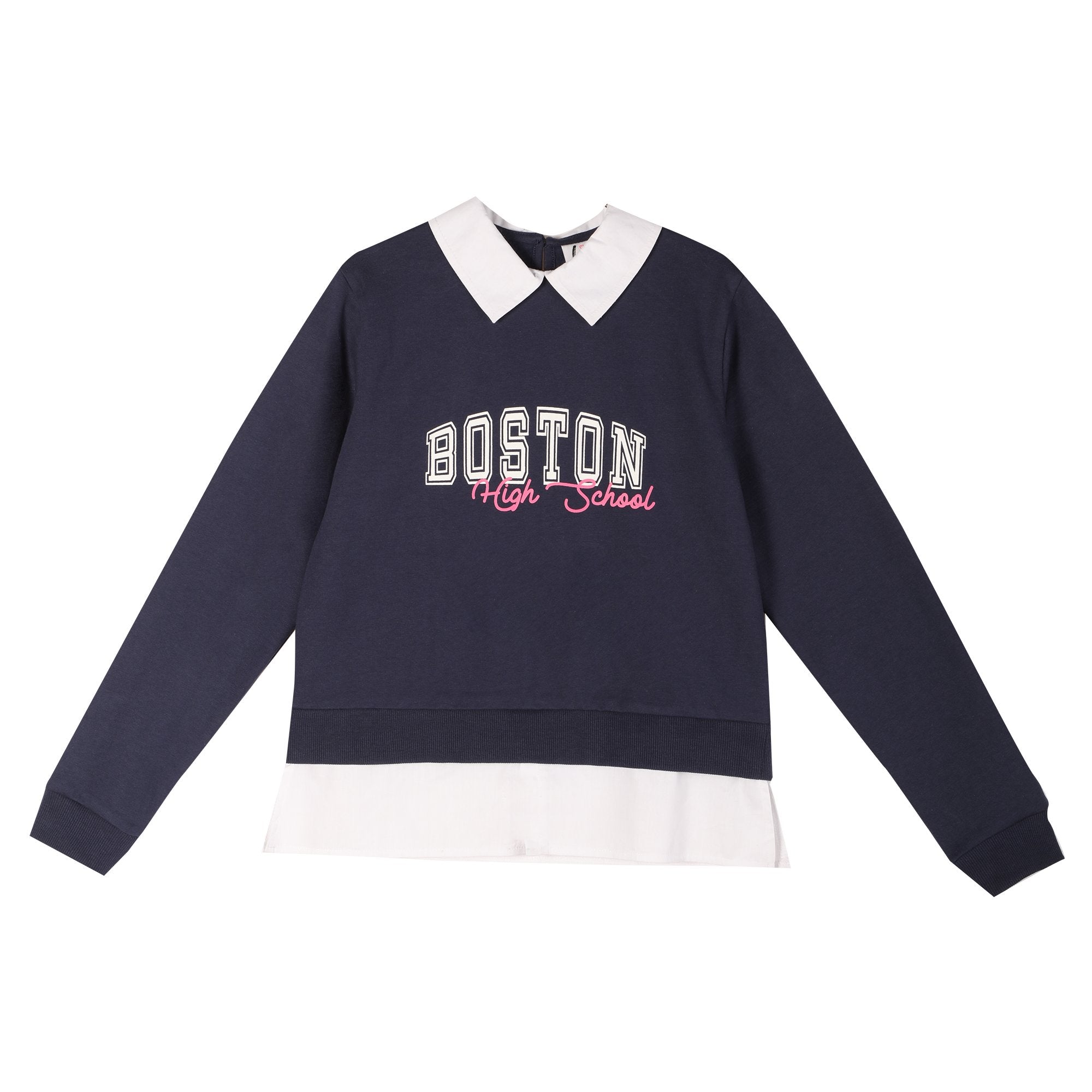 Sweat Enfant Bleu Foncé Pull Manches Longues 04A à 12A