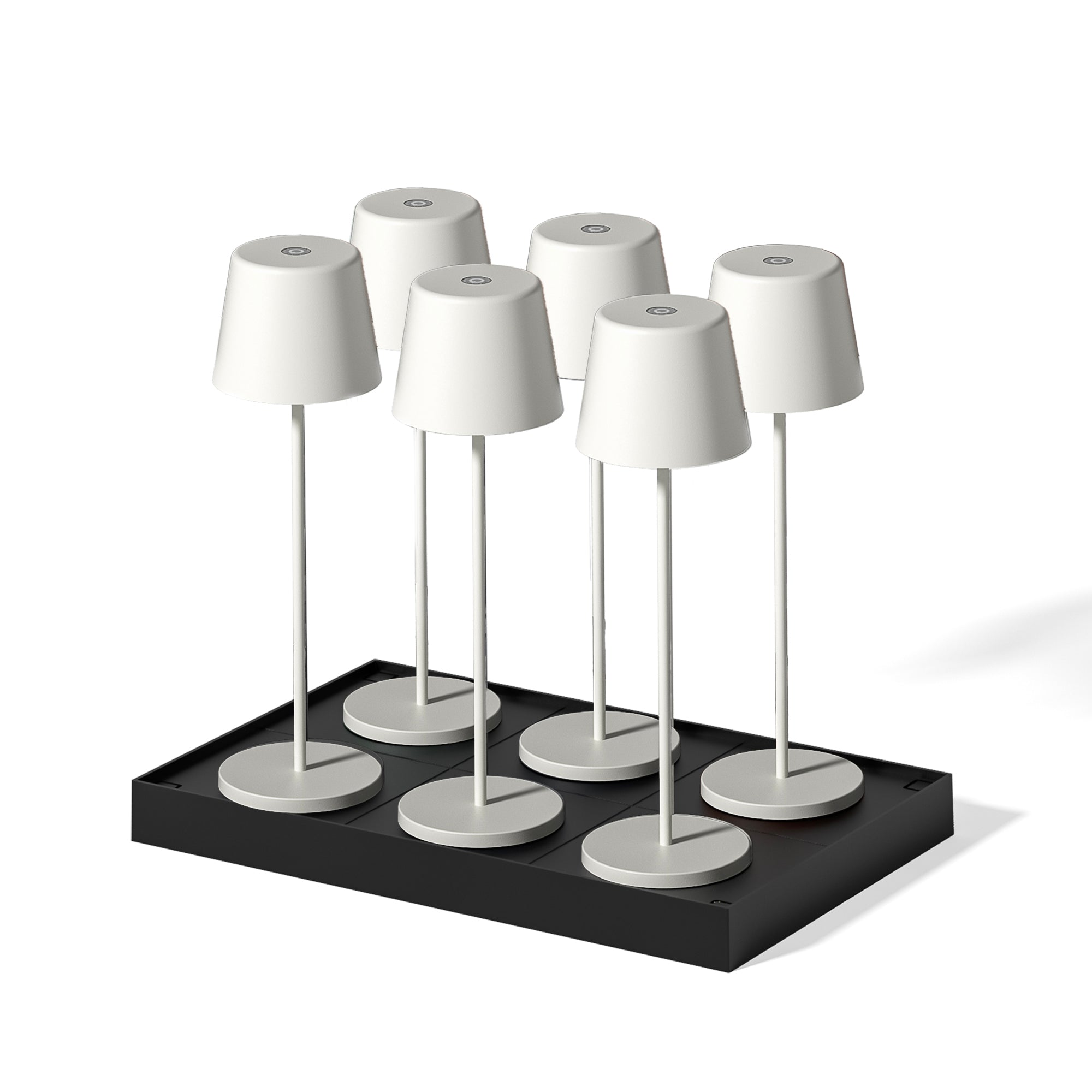Red Deco Kelly White lot 6 lampes table sans fil H38cm LED