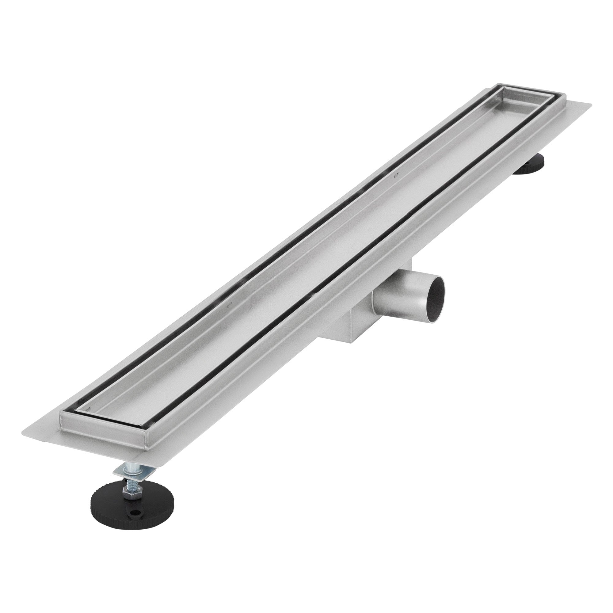 ECD Germany Sanitär caniveau douche inox 80 cm argent à carreler