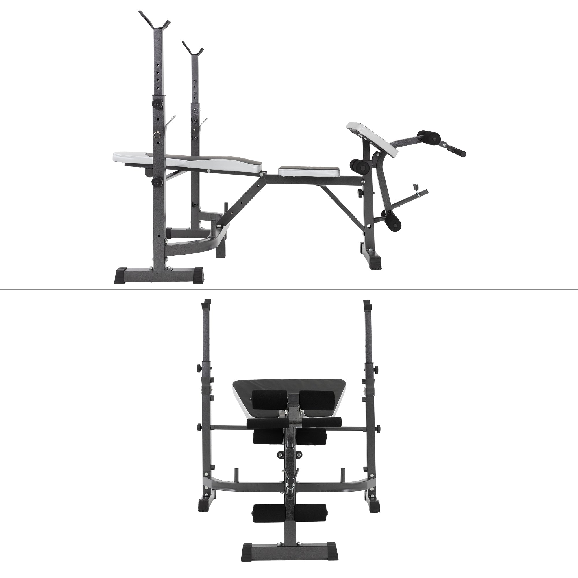 ECD Germany Sport & Freizeit banc de musculation anthracite 255 kg