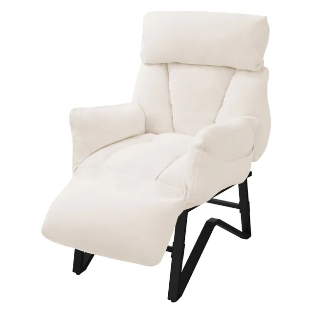 ECD Germany Möbel Relaxsessel fauteuil relax lin beige dossier 180°