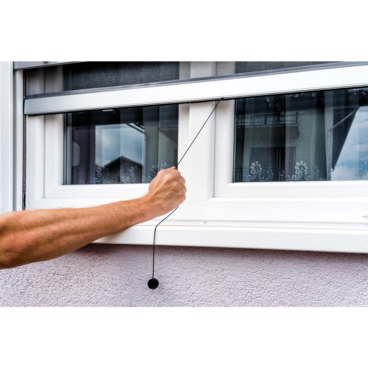 ECD Haus Wohnen moustiquaire enroulable fenêtre 160x160 cm blanc