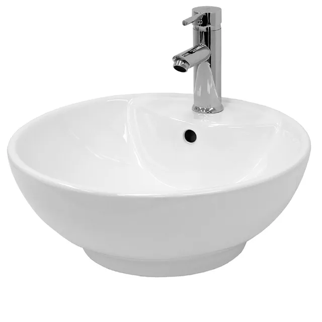 ECD Germany Sanitär vasque céramique blanc Ø45,5 cm bonde