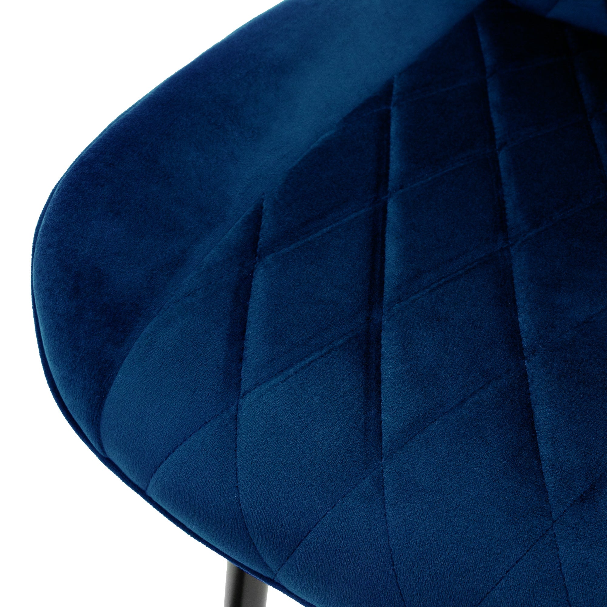 ECD Germany Möbel chaises salle à manger velours bleu 6 pcs