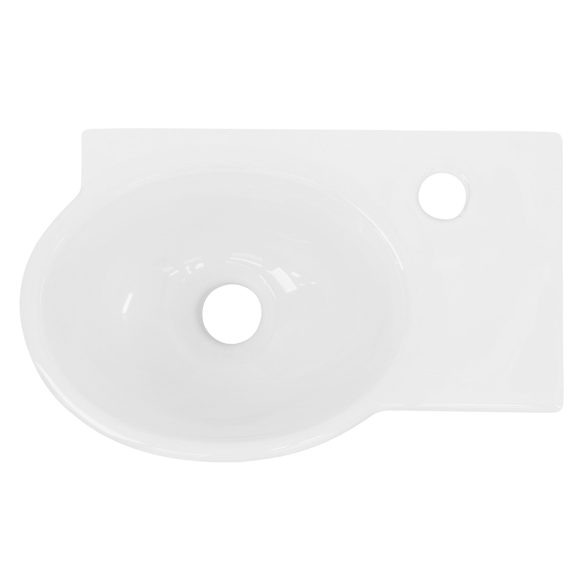 ECD Germany Sanitär ML-Design lave-mains 37,5x19 cm blanc céramique