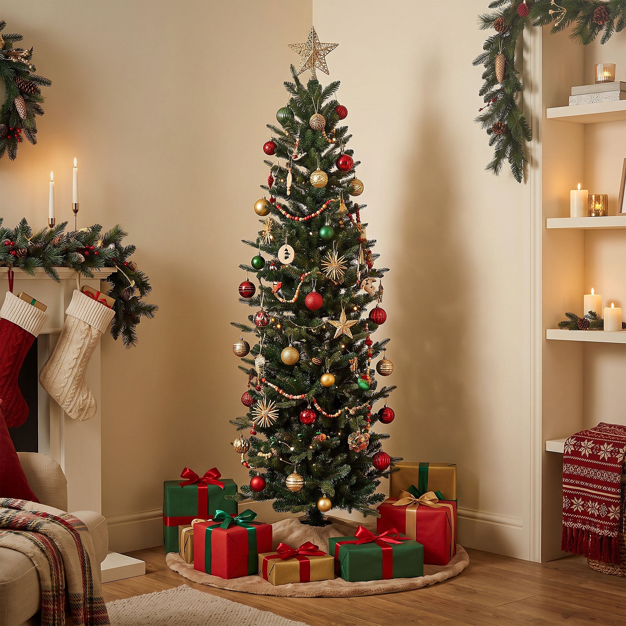 ECD Germany Haus sapin artificiel 150cm vert 689 pointes