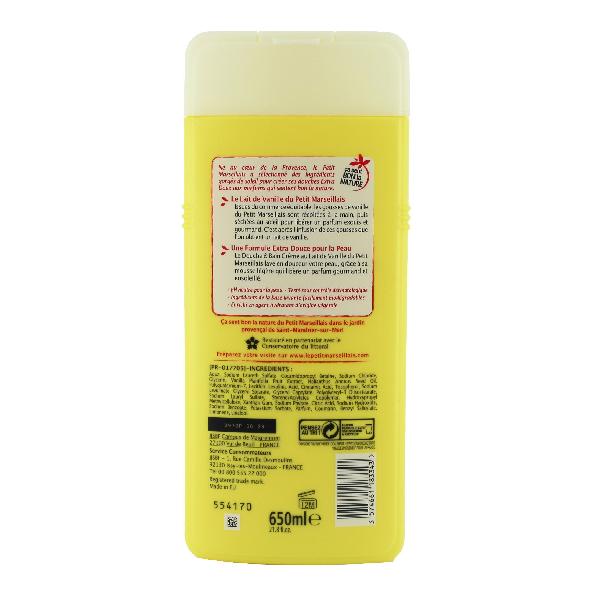 Le Petit Marseillais crème douche lait de vanille bain doux