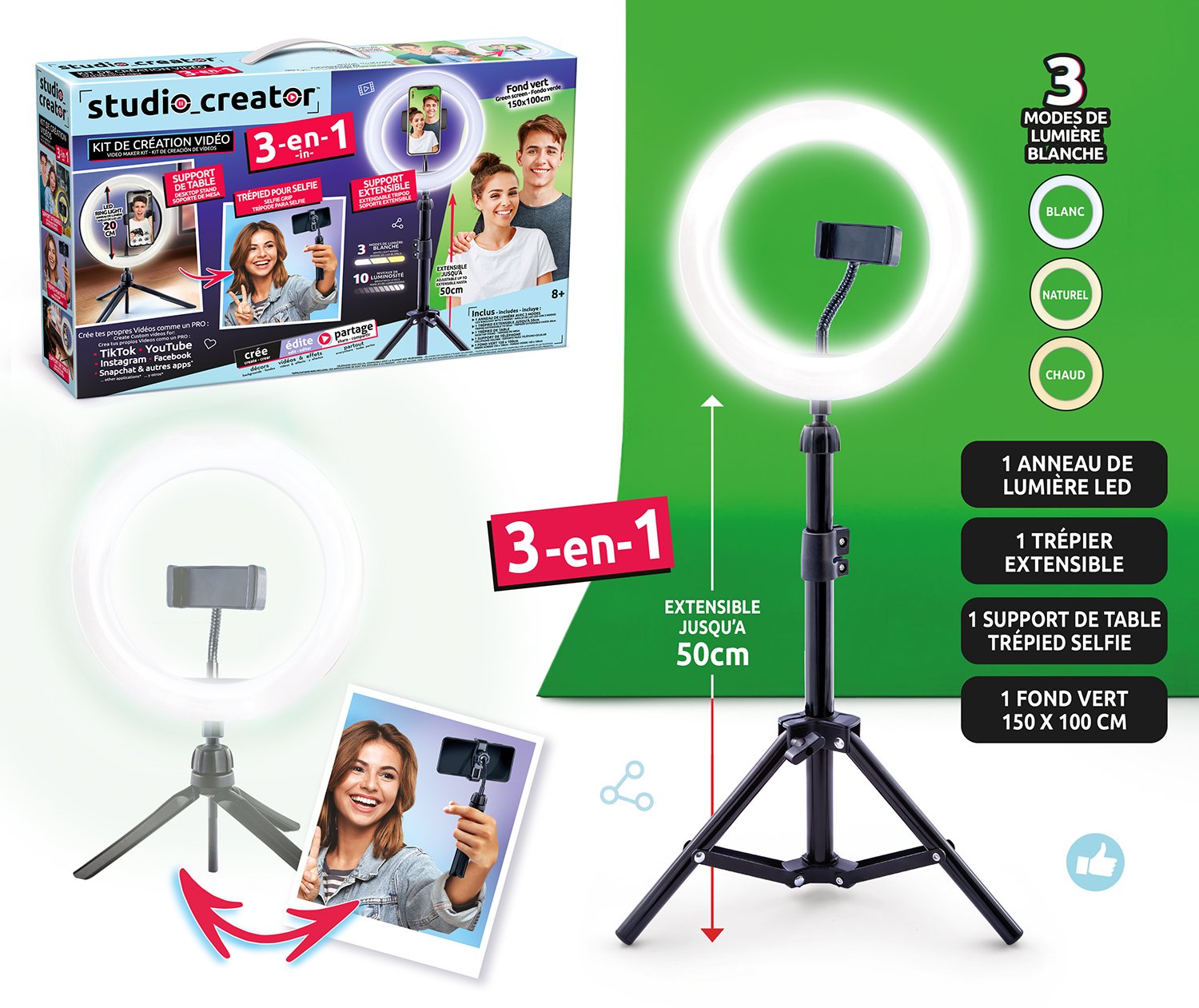 Studio Créateur 3 en 1 kit créatif enfant anneau dès 5 ans