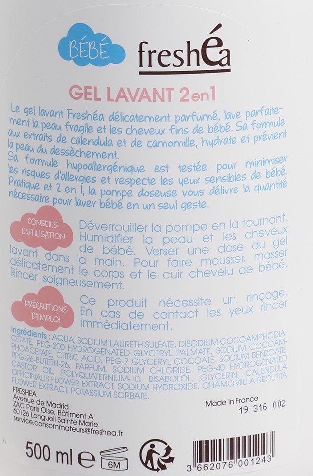 Stokomani Beauté Gel lavant bébé 2 en 1 camomille