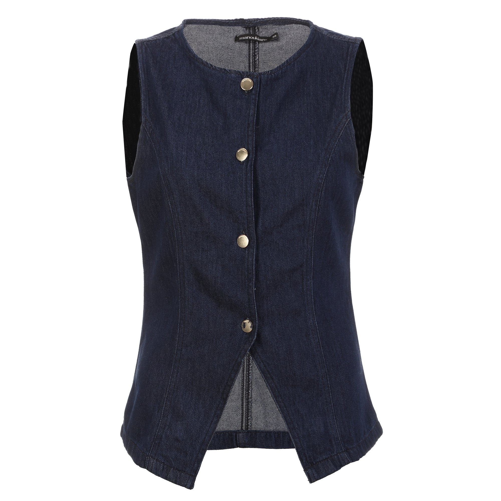 Stokomani veste cintrée en jean femme bleue