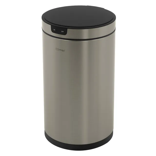 ECD Germany Möbel Poubelle Capteur 30L Inox Argent Sans Contact