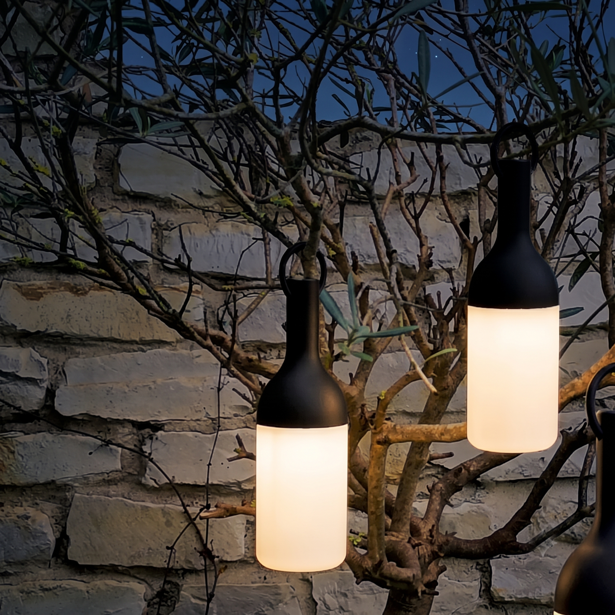 Red Deco Elo Mini Noire lampe sans fil LED H22cm blanc chaud