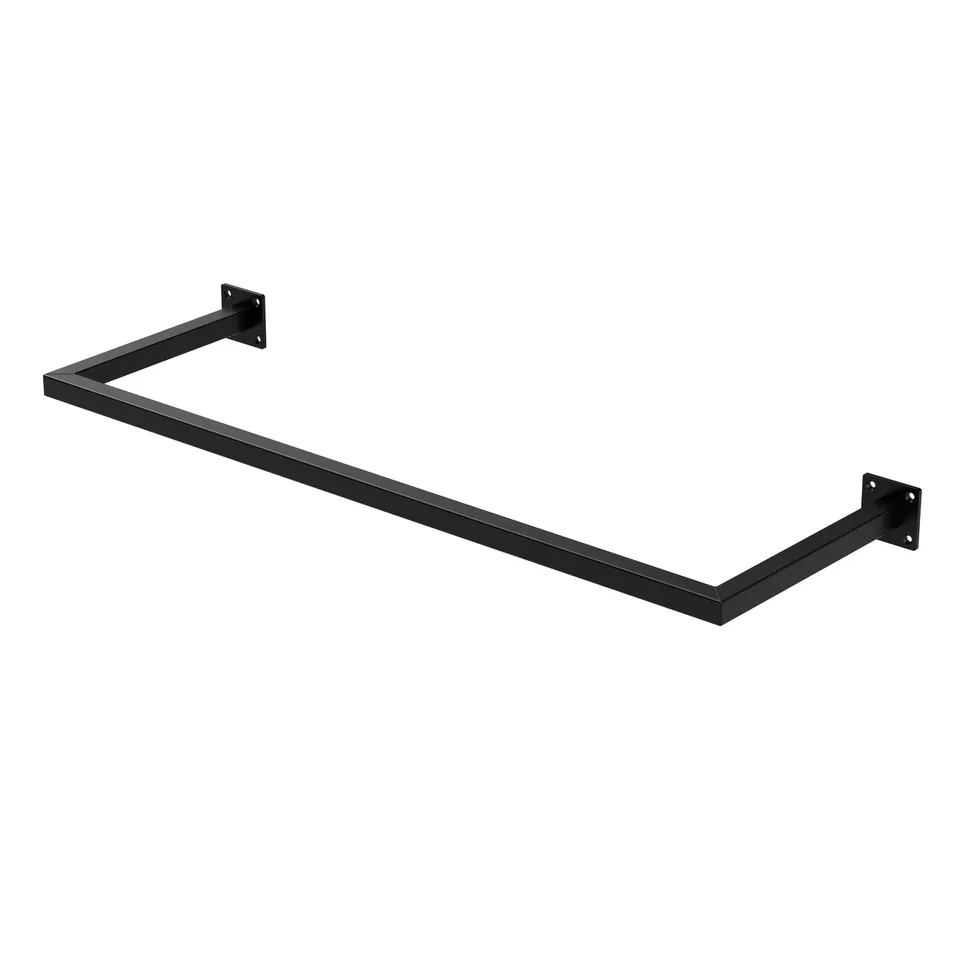 ECD Germany Möbel Portant Mural 30x90 cm Noir Acier