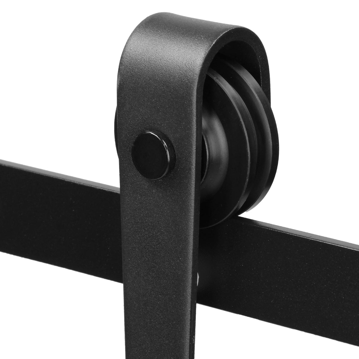 ECD Germany Werkstatt rail porte coulissante 244 cm noir acier