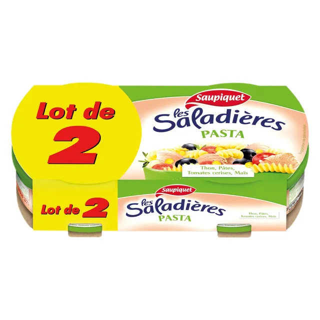 Stokomani Épicerie lot 2 boîtes thon saladière pasta