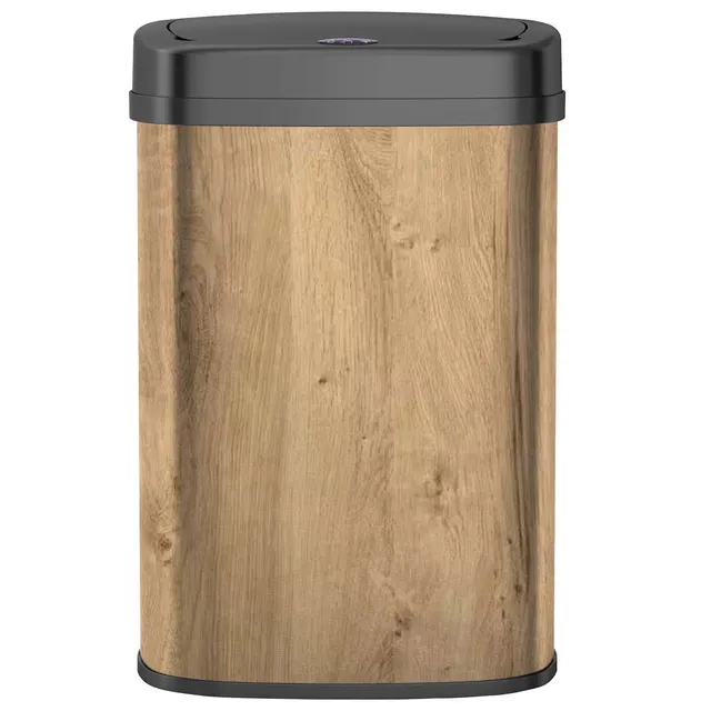 Red Deco MAJESTIC WOOD poubelle automatique 58 L bois inox