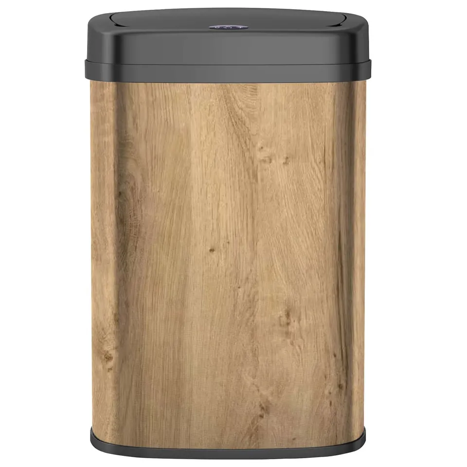 Red Deco MAJESTIC WOOD poubelle automatique 58 L bois inox