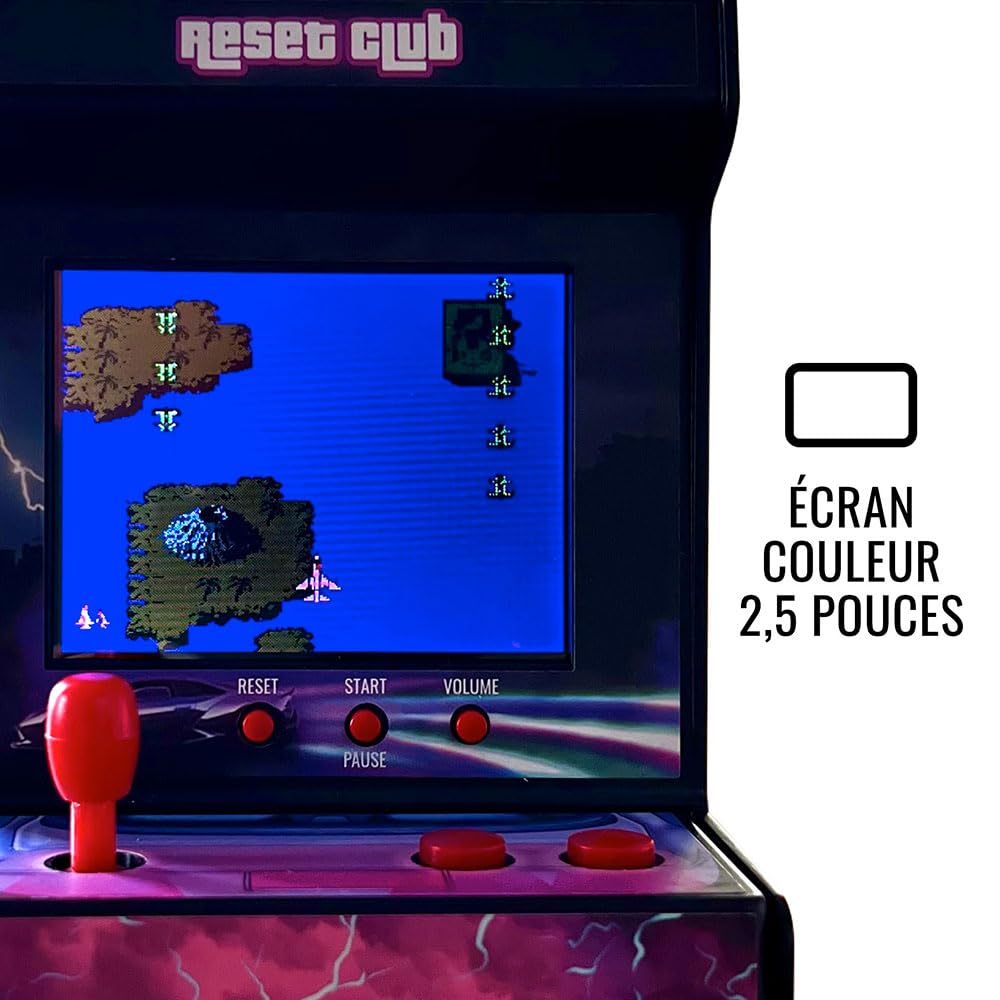 Reset Vice mini borne arcade rétro 200 jeux écran 2,5 pouces