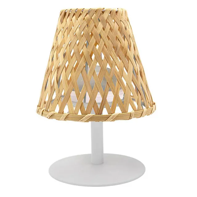Red Deco Ibiza lampe de table sans fil bambou LED H26cm