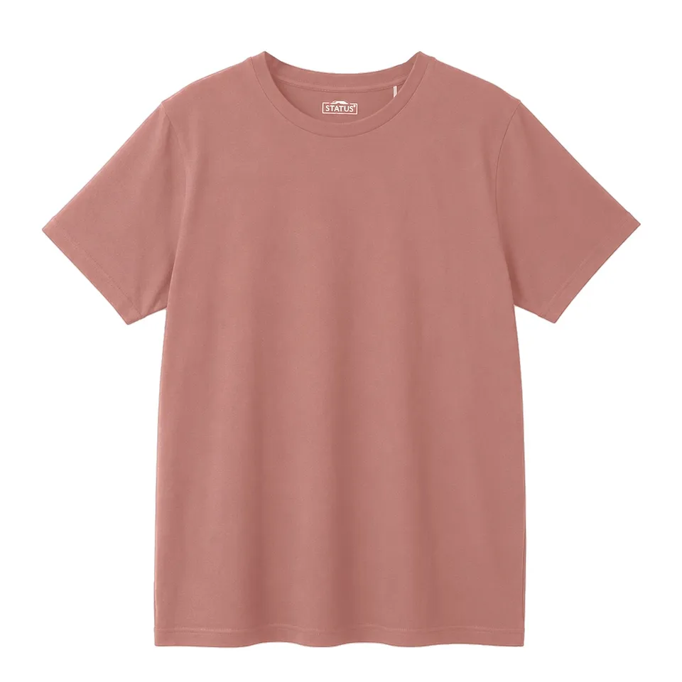 Stokomani Mode Tee-shirt col rond rose coton