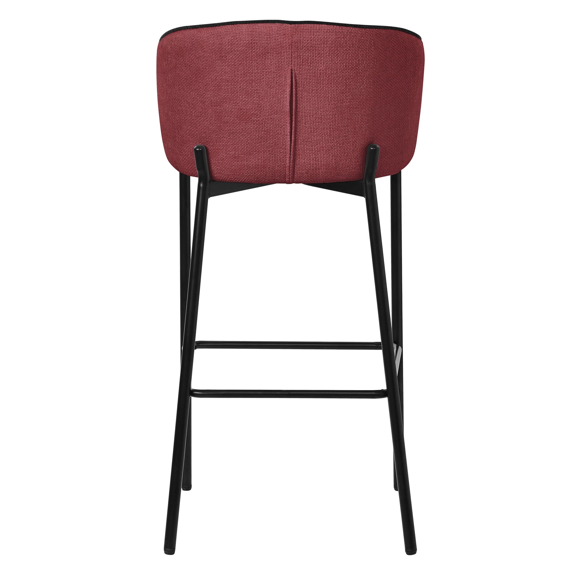 ECD Germany ML-Design tabouret de bar rouge tissu lot 2 50x101x54