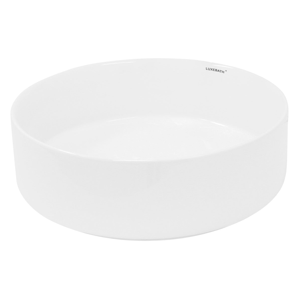 LuxeBath vasque ronde céramique noir 355 mm à poser