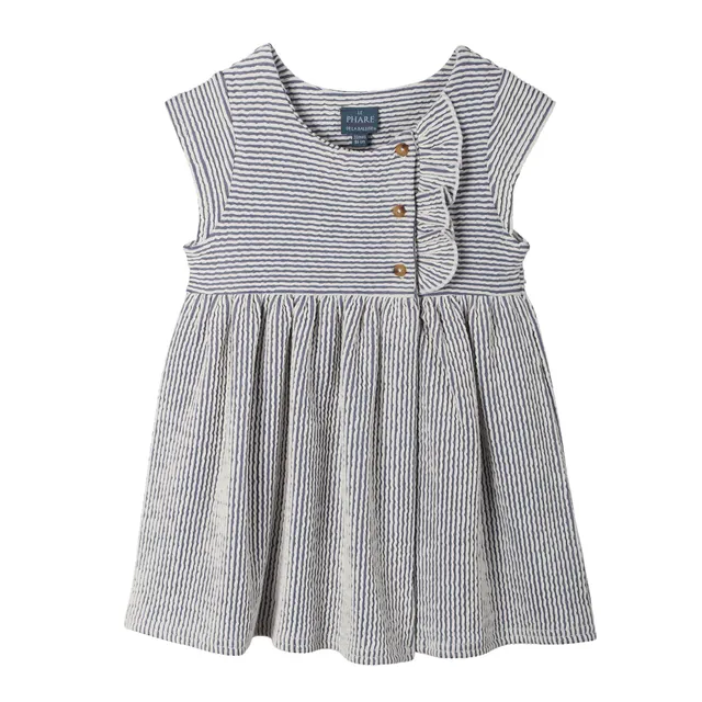 Stokomani Mode robe bébé seersucker 18M légère