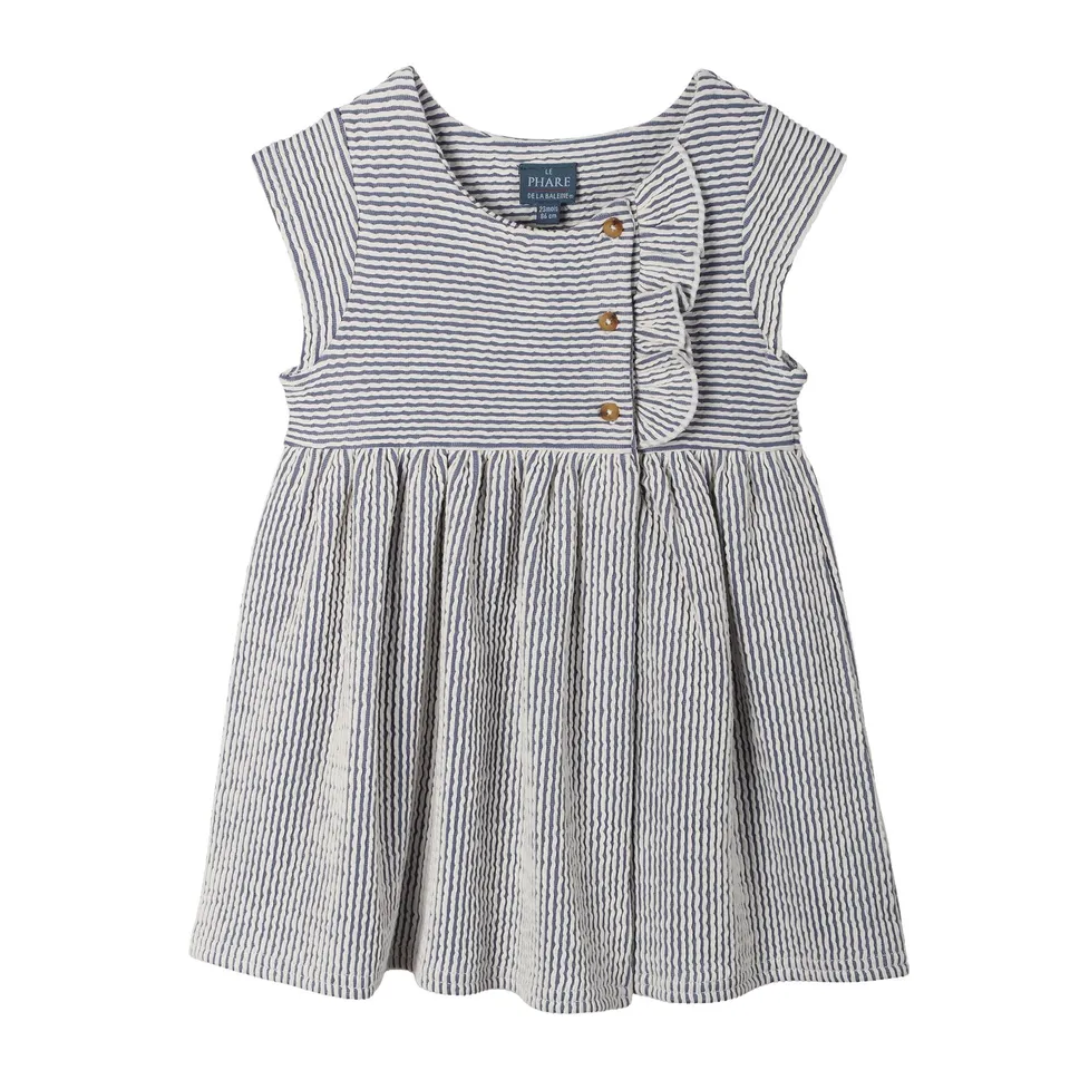 Stokomani Mode robe bébé seersucker 18M légère