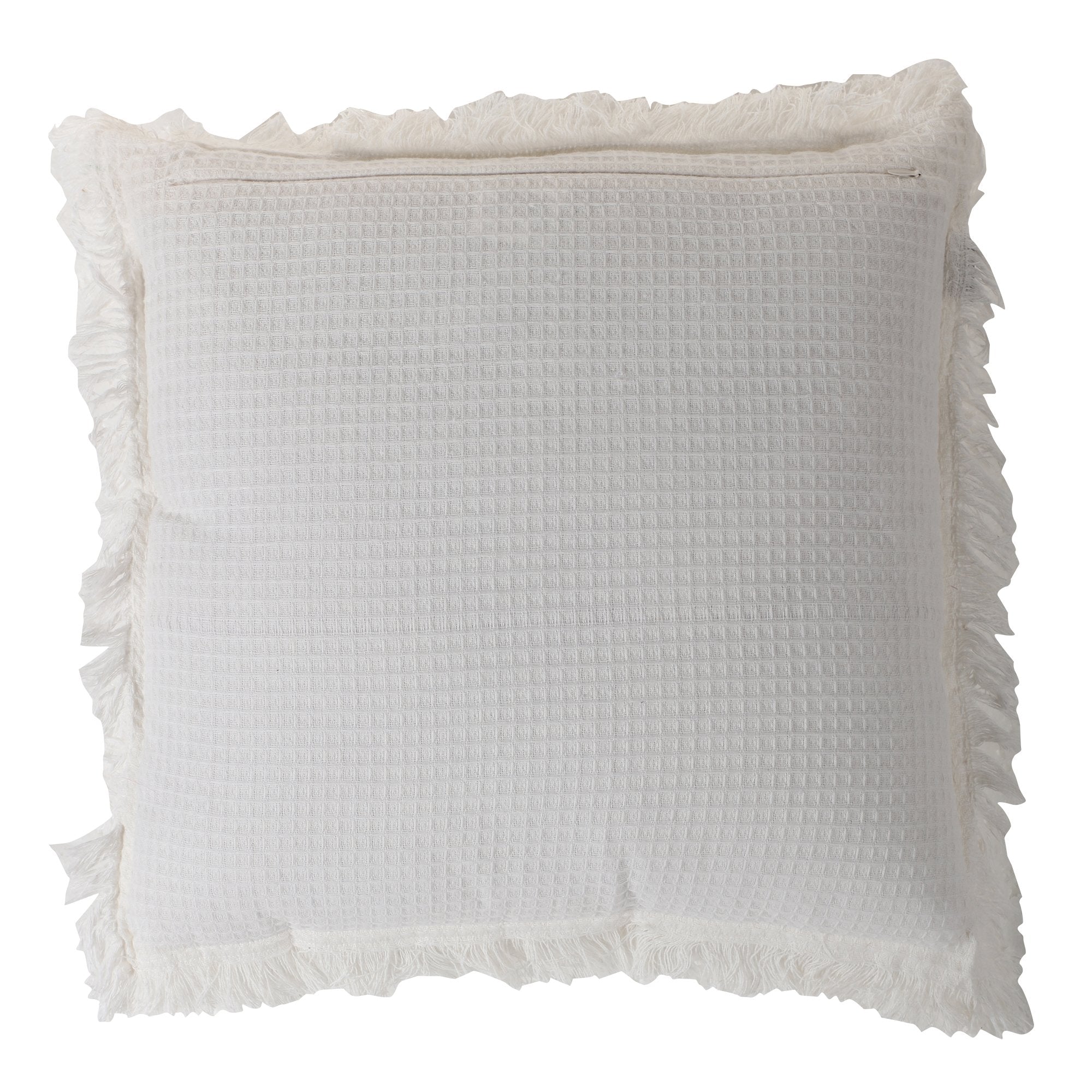 Stokomani Maison Coussin gaufré coton blanc 40x40cm
