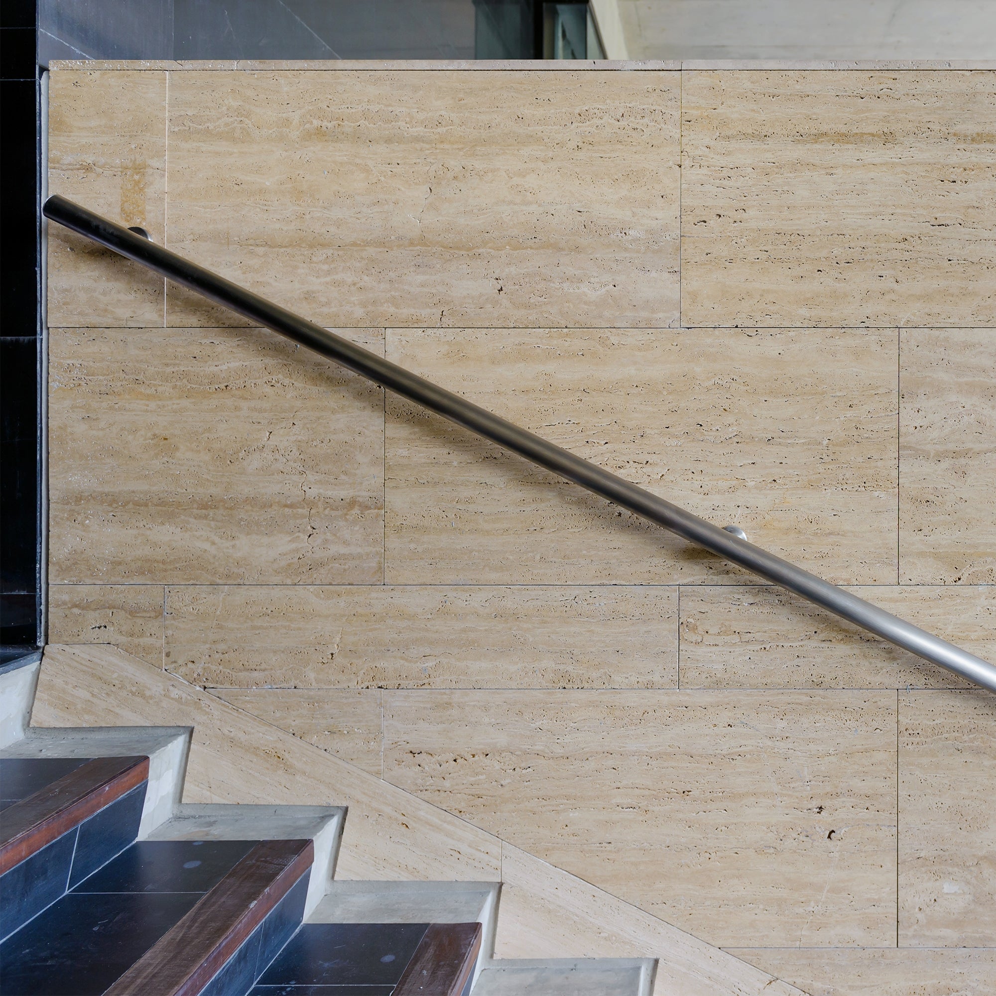 ECD Bâtiment main courante inox V2A 160 cm argent + fixations