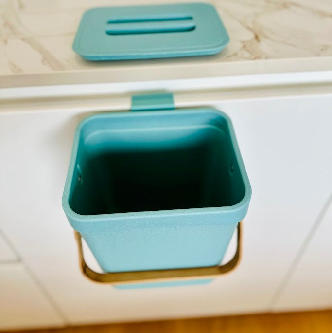 Red Deco Boden poubelle table plastique recyclé bleu 5 L