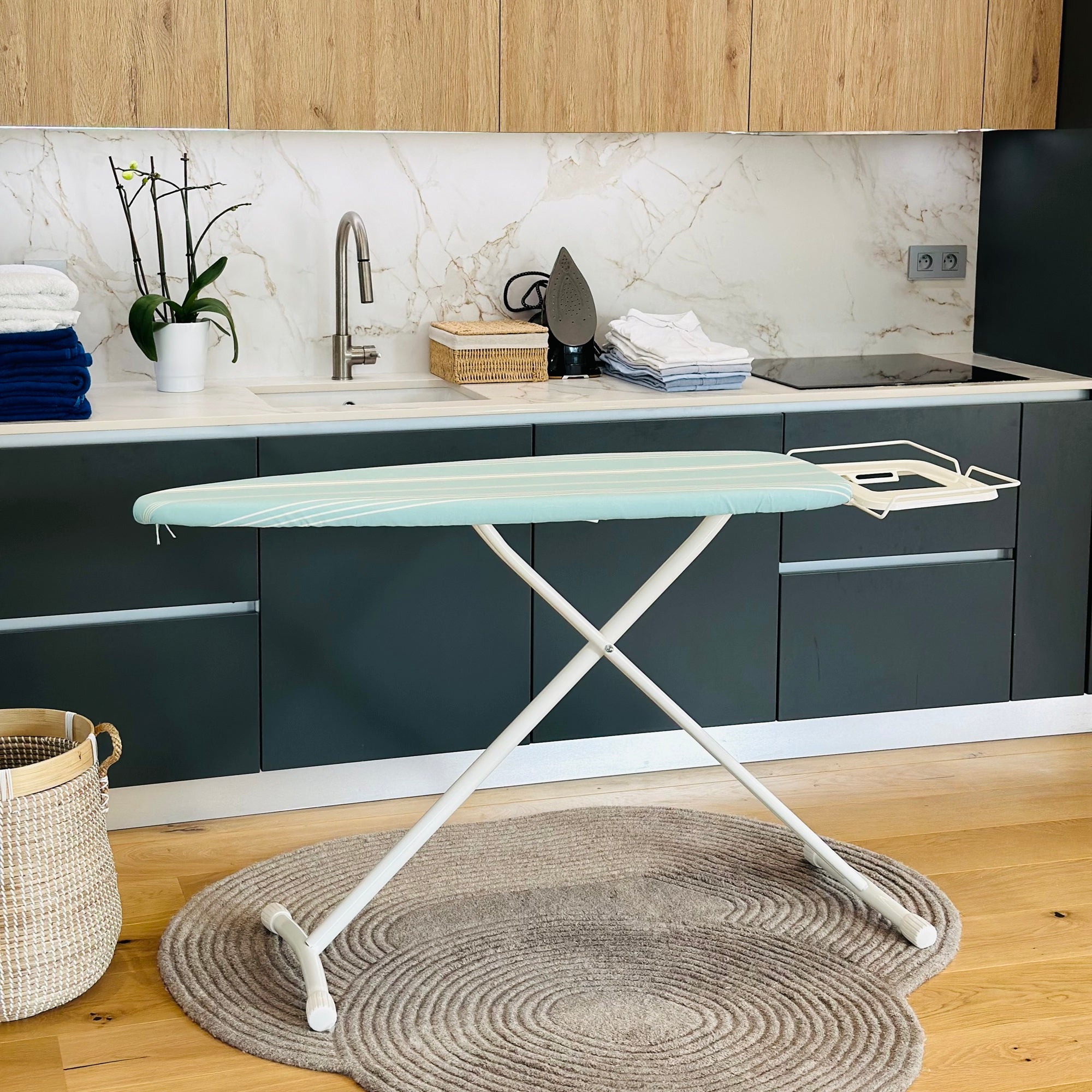 Red Deco Bermude table à repasser pliable 124x40cm acier