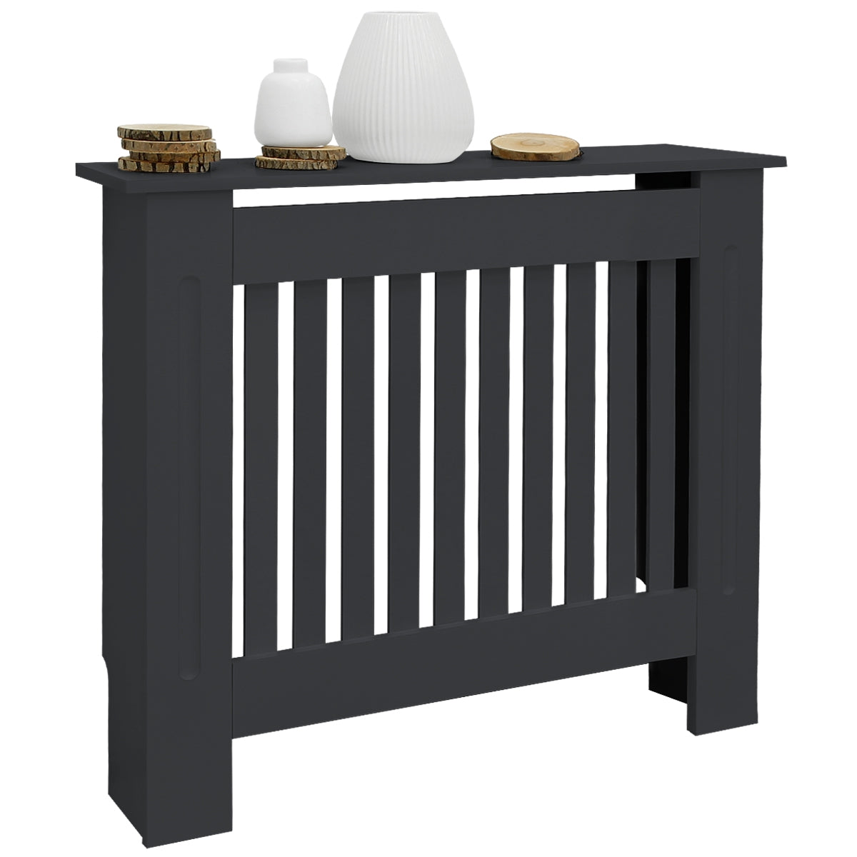 ECD Germany Heizungen Cache Radiateur 78x19x82 Anthracite MDF