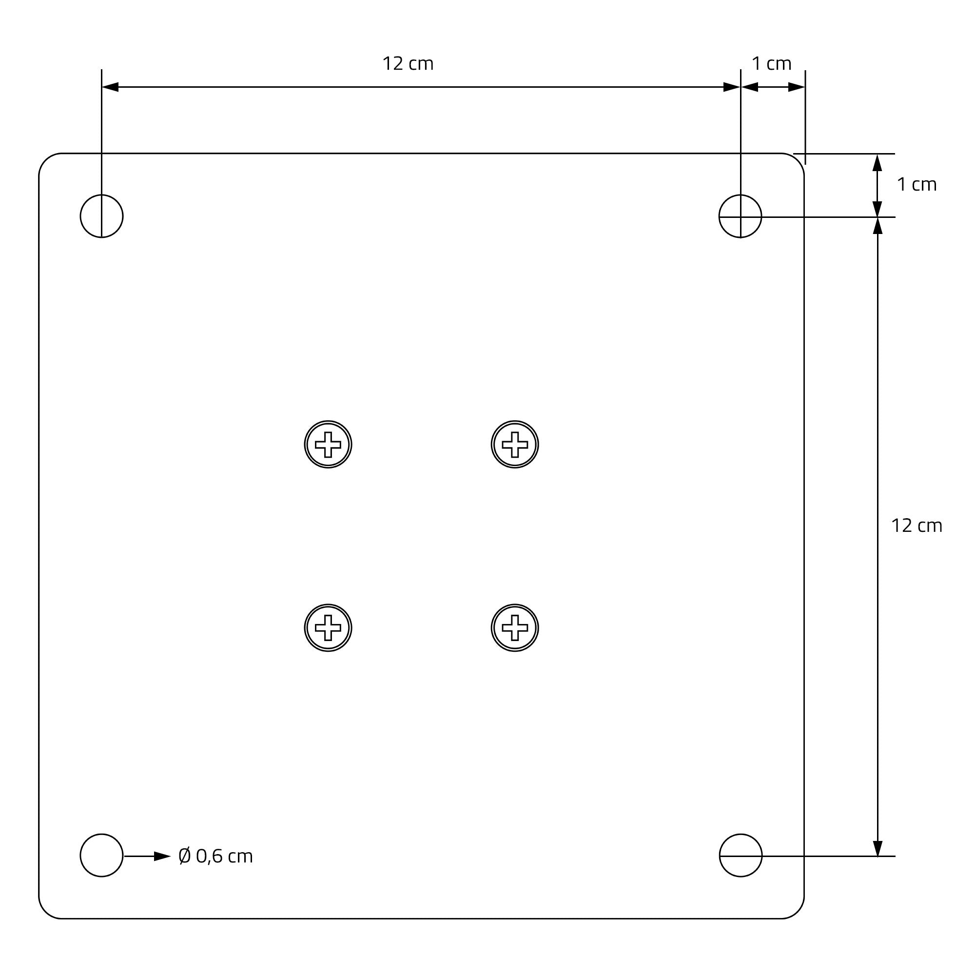 ECD Germany Möbel Pied de table acier 42 cm lot 4 industriel