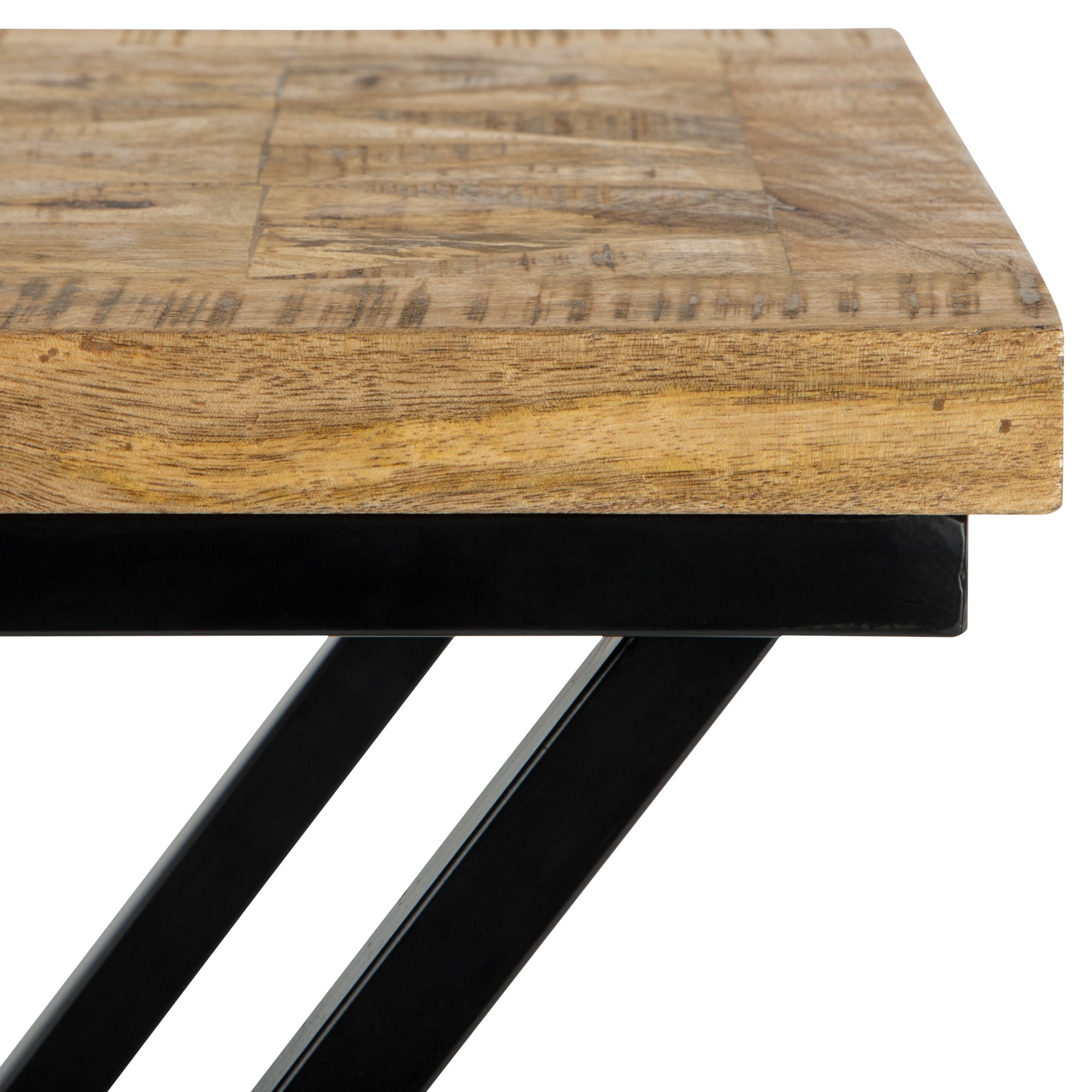 ECD Germany Möbel table d'appoint noire 48x35x63 manguier