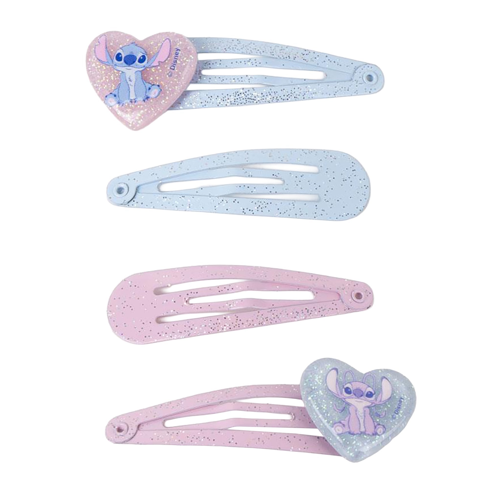 Lilo & Stitch Lot 8 Accessoires Cheveux Barrettes Chouchous