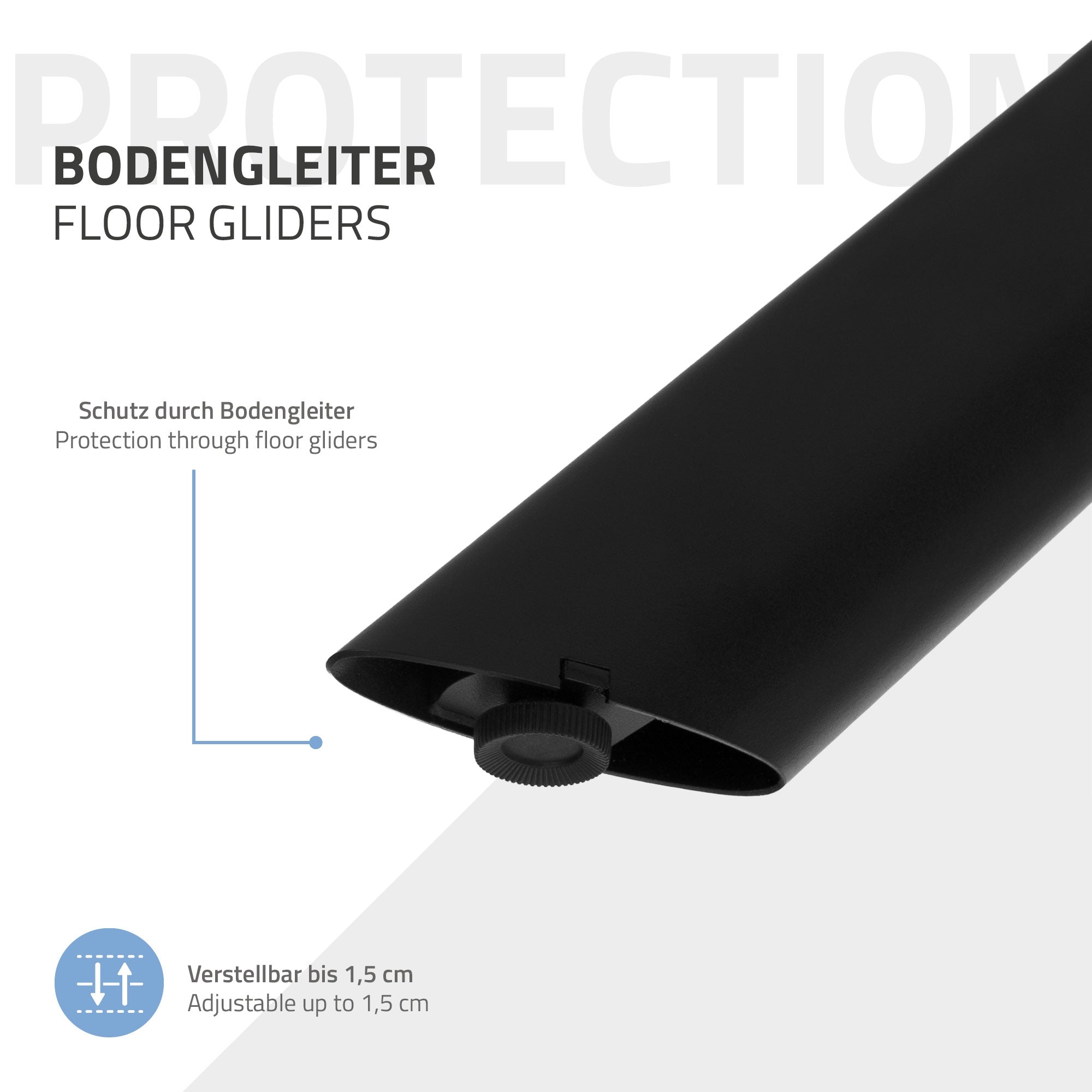 ECD Germany Möbel pied table spider 120x78 acier noir