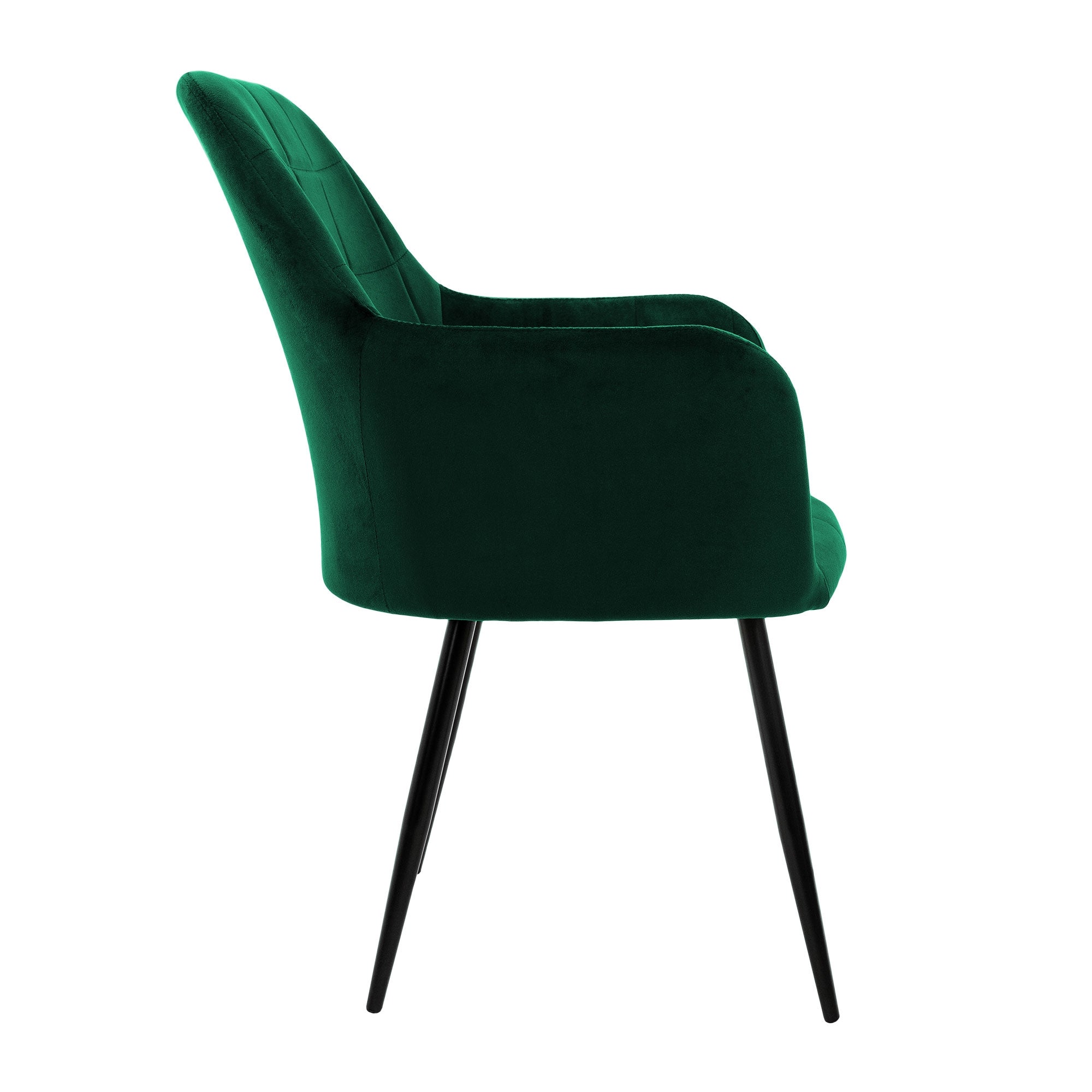 ECD Germany Möbel lot 4 chaises salle vert foncé velours