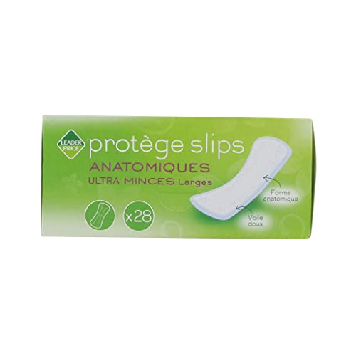 Leader Price Protège-slips anatomiques larges x28 ultra-mince